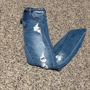 Aeropostale Ripped Blue Skinny Jeans